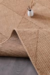 Alpina Home Stella Jut Hasır Model Tek Renk Dokuma Yıkanabilir Katlanabilir Toz Vermez Kilim
