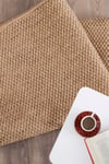 Alpina Home Stella Jut Hasır Model Tek Renk Dokuma Yıkanabilir Katlanabilir Toz Vermez Kilim