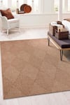 Alpina Home Stella Jut Hasır Model Tek Renk Dokuma Yıkanabilir Katlanabilir Toz Vermez Kilim
