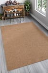 Alpina Home Stella Jut Hasır Model Tek Renk Dokuma Yıkanabilir Katlanabilir Toz Vermez Kilim
