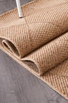 Alpina Home Stella Jut Hasır Model Tek Renk Dokuma Yıkanabilir Katlanabilir Toz Vermez Kilim