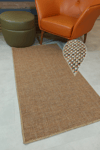 Alpina Home Stella Terra Jüt Hasır Model Tek Renk Dokuma Yıkanabilir Katlanabilir Toz Vermez Kilim