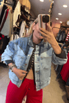  Orijinal Marka Oversize Çift Renk Denim Ceket