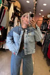  Orijinal Marka Oversize Çift Renk Denim Ceket