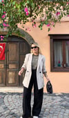  Süet Bej Blazer Ceket