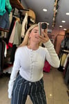 Beyaz Çıtçıtlı Body