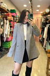 Gri Kırçıllı Blazer Ceket