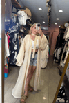 İşleme Detay Kimono Bej