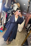 İşleme Detay Kimono Lacivert