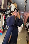 İşleme Detay Kimono Lacivert