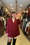 M.D Bordo Blazer Ceket