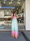 Maxi Batik Elbise pembe&yeşil
