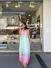 Maxi Batik Elbise pembe&yeşil