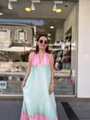 Maxi Batik Elbise pembe&yeşil