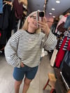 Modal Kumaş Çizgili Basic Kahverengi