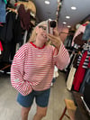 Modal Kumaş Çizgili Basic Kırmızı