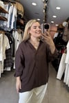Oversize Gömlek - Kahverengi