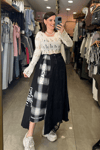 Patchwork Tasarım Jean Etek 