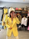 Sarı Oversize Blazer Ceket
