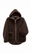 Teddy Kapşonlu Oversize Kahverengi Ceket