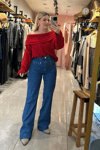 Zara İspanyol Paça jean - koyu mavi