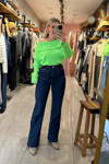 Zara İspanyol Paça jean - lacivert