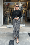 Zebra desen Saten Etek