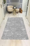 Modern Desenli Dijital Baskı Kaymaz Taban Halı H1038
