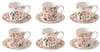 EASY LIFE Chant Des Roses 6'lı Porselen Kahve Fincan Seti 100 ml