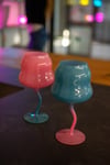 WD LIFESTYLE Monterey 2'li Cam Kadeh Seti (Mavi-Pembe, Pembe-Mavi)