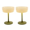 WD LIFESTYLE Monterey 2'li Cam Kokteyl Kadeh Seti Bej-Yeşil 280 ml