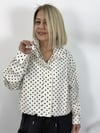 0003 Puantiyeli, Bel Bağcıklı, Fermuarlı Ceket