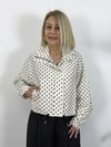 0003 Puantiyeli, Bel Bağcıklı, Fermuarlı Ceket