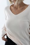 0068 SOS DİKİŞ, V YAKA MERSERİZE BLUZ