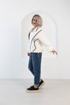 0206 ANGORA, FERMUARLI, DİK YAKA, BİYELİ HIRKA