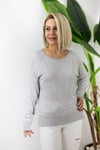 0557 DLV GENİŞ YAKA, SİMLİ, MERSERİZE BLUZ
