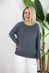 0557 DLV GENİŞ YAKA, SİMLİ, MERSERİZE BLUZ