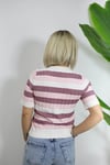 0734 BİSİKLET YAKA, DOKULU, ÇİZGİLİ, MERSERİZE BLUZ