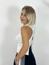 0795 SIRT ÇAPRAZ ASKI, DEKOLTE, MERSERİZE BLUZ