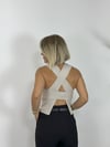 0795 SIRT ÇAPRAZ ASKI, DEKOLTE, MERSERİZE BLUZ