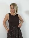 0950 Modal Atlet Garnili, Kolsuz, Yırtmaçlı, Puantiyeli Elbise