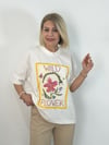 1014 Flower Baskılı Pamuk Tshirt