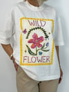 1014 Flower Baskılı Pamuk Tshirt