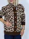 1127 GENİŞ PATLI, AHŞAP DÜĞME, LEOPAR DESEN HIRKA