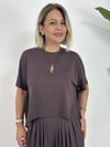 1149 BLUZ LU, GENİŞ BEL KEMER ŞALVAR PANTOLONLU, MODAL TAKIM