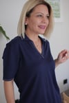 127 POLO YAKA ÇİZGİ DETAY MERSERİZE