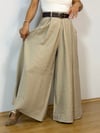 1354 Arka Bel Lastikli, Kemerli, Ön Pileli, Bol Paça Pantolon