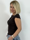 1887 Mini Kol, Yaka Çıtçıt Detay, Ribana Bluz