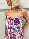 3172 EMPRİME DESEN ASKILI ELBİSE