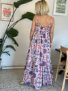 3172 EMPRİME DESEN ASKILI ELBİSE